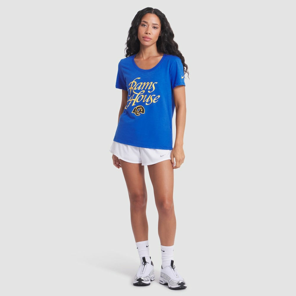 Los Angeles Rams Nike Women's 2025 Rivalries Collection Slub Dri-FIT T-Shirt
