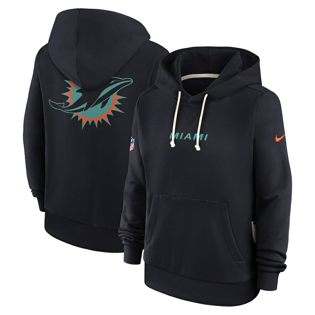 Miami Dolphins Nike Women's 2025 Rivalries Collection Standard Issue Sideline Dri-FIT Hoodie