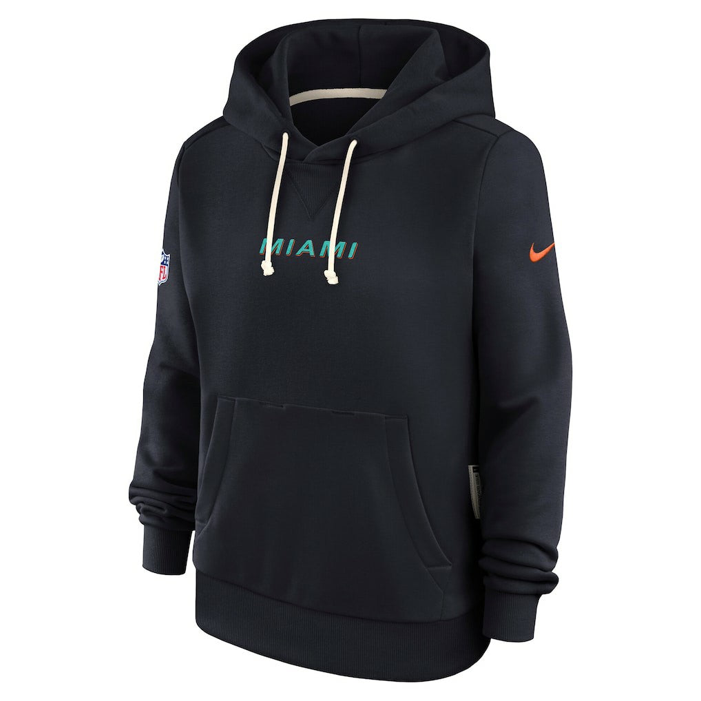 Miami Dolphins Nike Women's 2025 Rivalries Collection Standard Issue Sideline Dri-FIT Hoodie