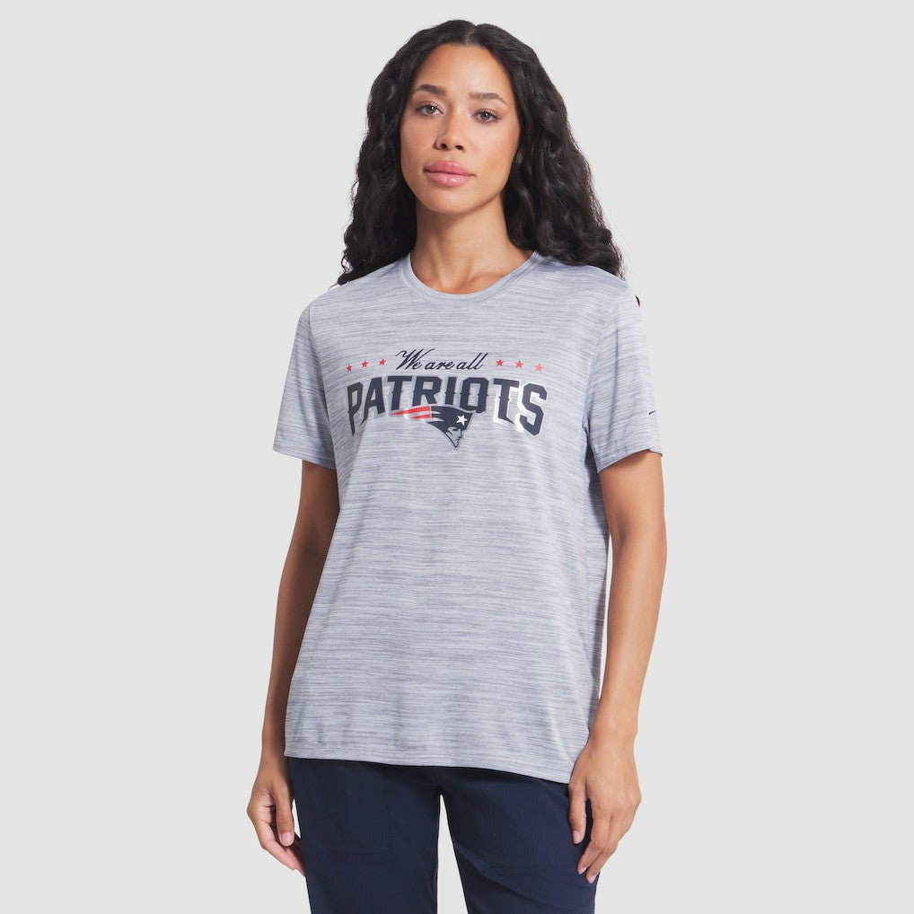 New England Patriots Nike Women's 2025 Rivalries Collection Sideline Velocity Dri-FIT T-Shirt