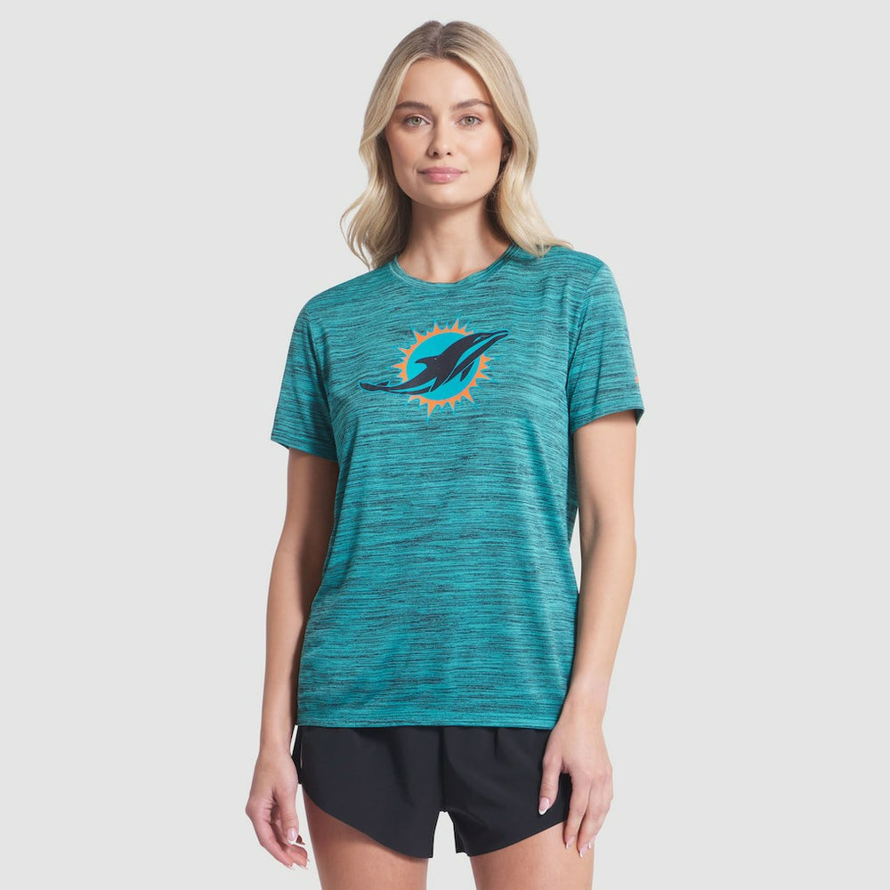 Miami Dolphins Nike Women's 2025 Rivalries Collection Sideline Velocity Dri-FIT T-Shirt