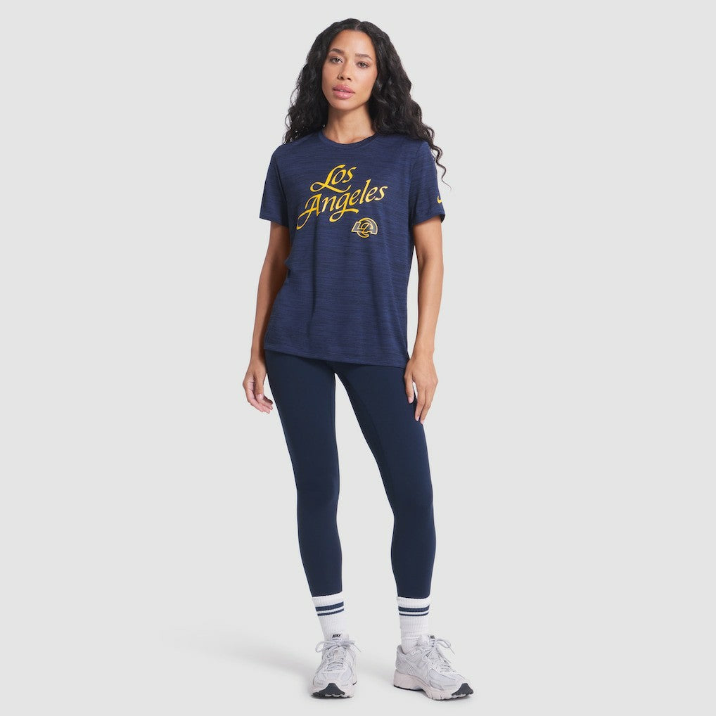 Los Angeles Rams Nike Women's 2025 Rivalries Collection Sideline Velocity Dri-FIT T-Shirt
