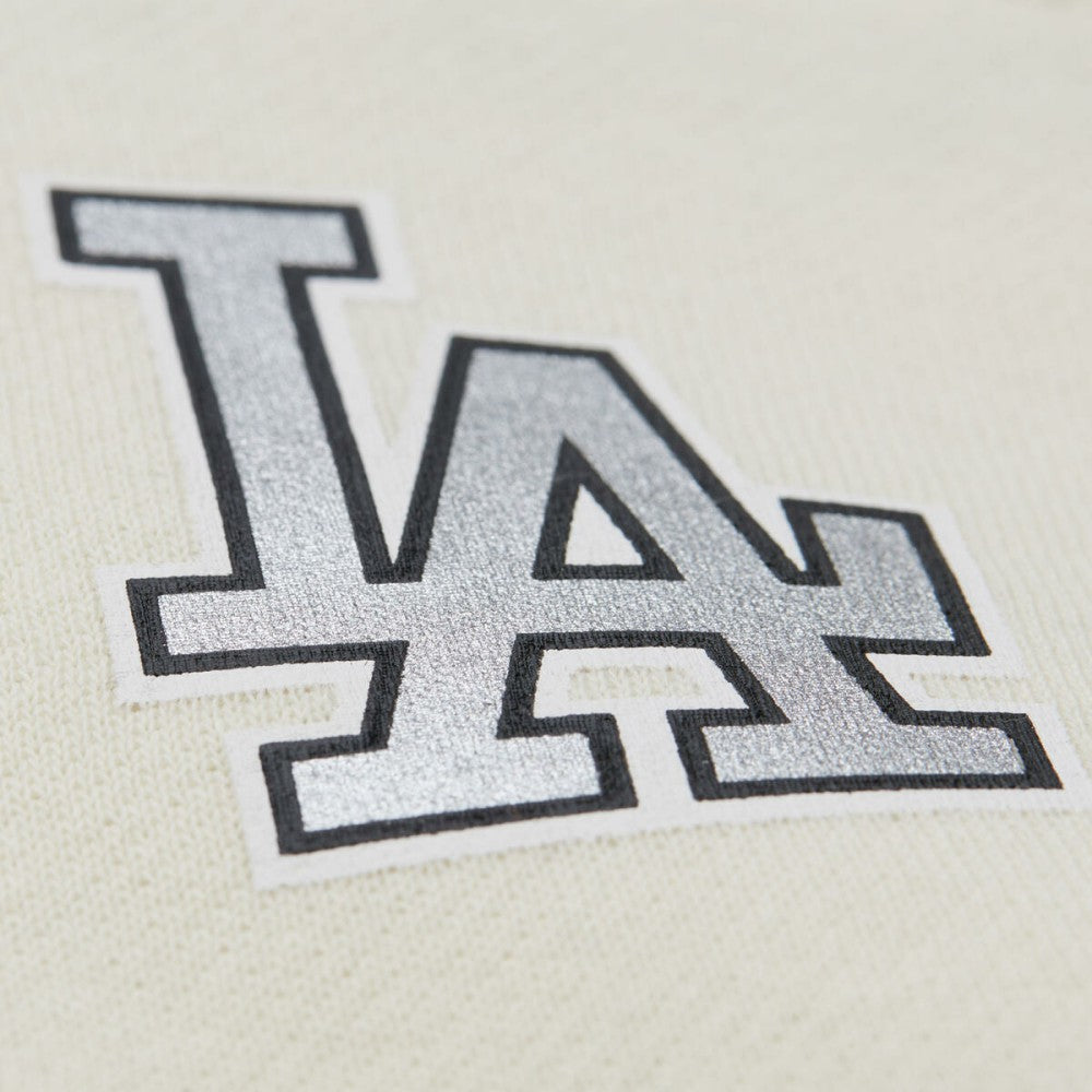 Los Angeles Dodgers Mitchell & Ness Women's Cooperstown Collection Blocked Fleece Pullover Sweatshirt- Gray/Black | MLB New
