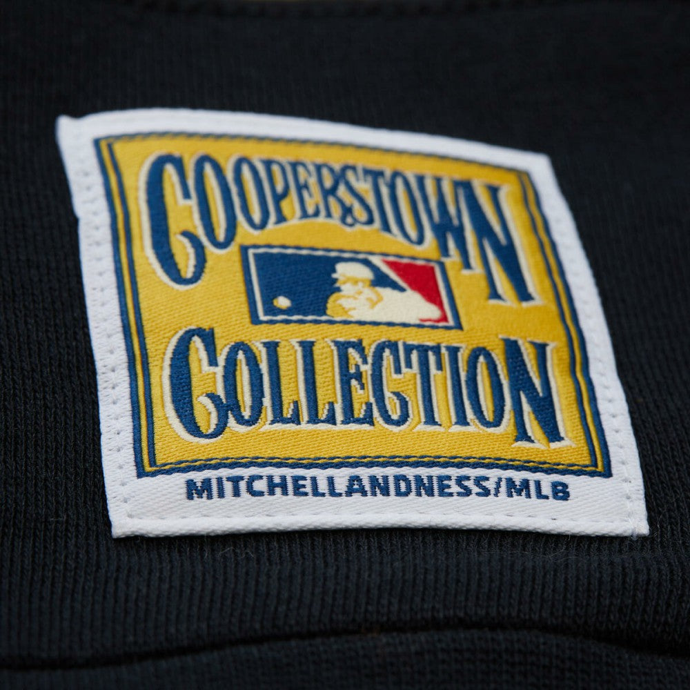 Los Angeles Dodgers Mitchell & Ness Women's Cooperstown Collection Blocked Fleece Pullover Sweatshirt- Gray/Black | MLB New