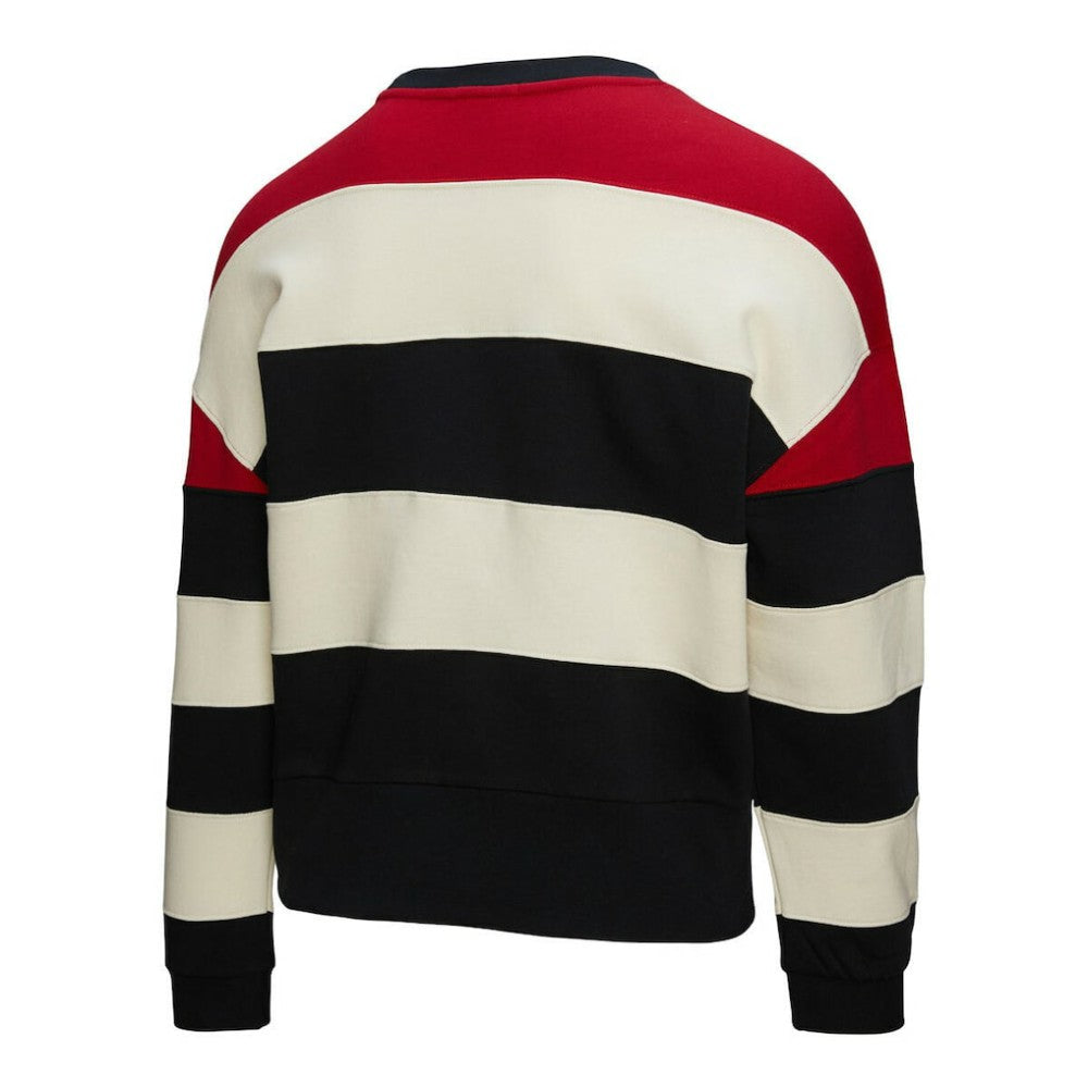 Atlanta Braves Mitchell & Ness Women's Cooperstown Collection Blocked Fleece Pullover Sweatshirt- Red/Black | MLB For sale