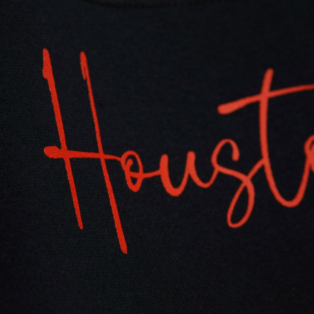Houston Astros Mitchell & Ness Women's Cooperstown Collection Blocked Fleece Pullover Sweatshirt- Orange/Black | MLB US