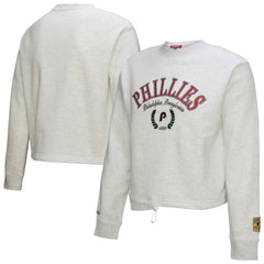 Philadelphia Phillies Mitchell & Ness Women's Cropped Toggle Pullover Sweatshirt | MLB Near me