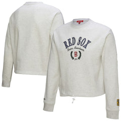 Boston Red Sox Mitchell & Ness Women's Cropped Toggle Pullover Sweatshirt | MLB Outlet