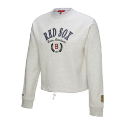 Boston Red Sox Mitchell & Ness Women's Cropped Toggle Pullover Sweatshirt | MLB Outlet