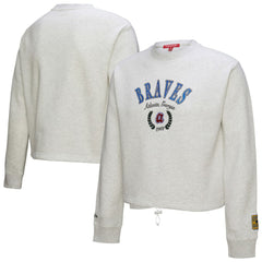 Atlanta Braves Mitchell & Ness Women's Cropped Toggle Pullover Sweatshirt | MLB Outlet