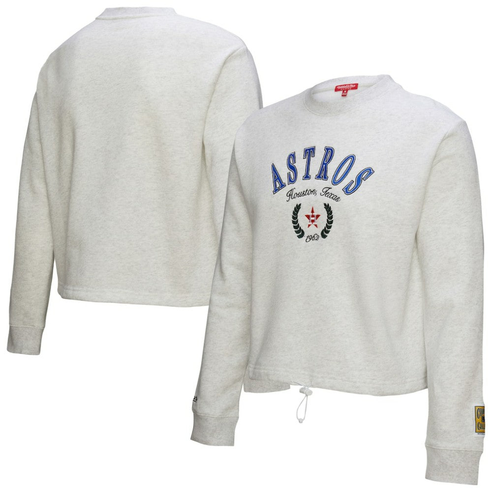 Houston Astros Mitchell & Ness Women's Cropped Toggle Pullover Sweatshirt | MLB US