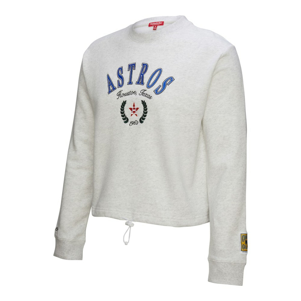Houston Astros Mitchell & Ness Women's Cropped Toggle Pullover Sweatshirt | MLB US