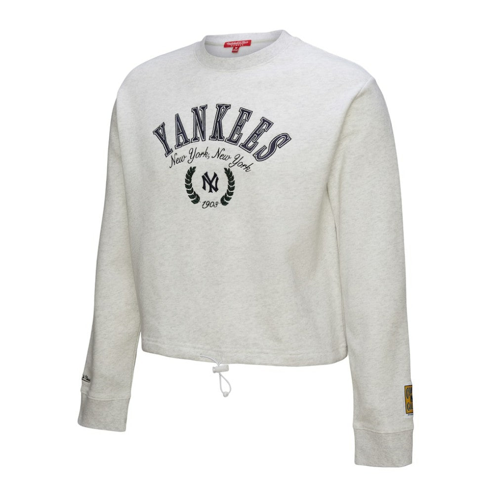 New York Yankees Mitchell & Ness Women's Cropped Toggle Pullover Sweatshirt | MLB Online