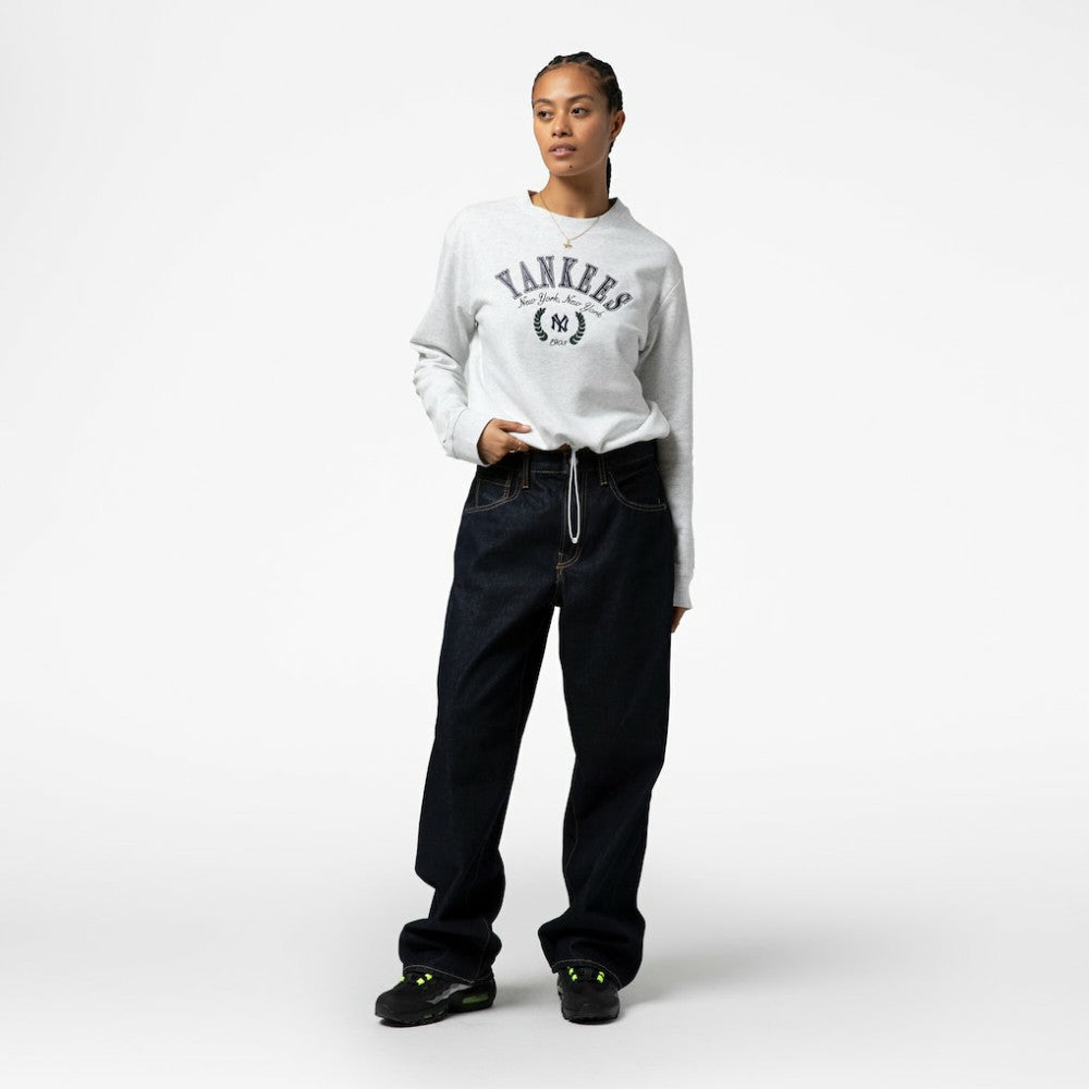 New York Yankees Mitchell & Ness Women's Cropped Toggle Pullover Sweatshirt | MLB Online