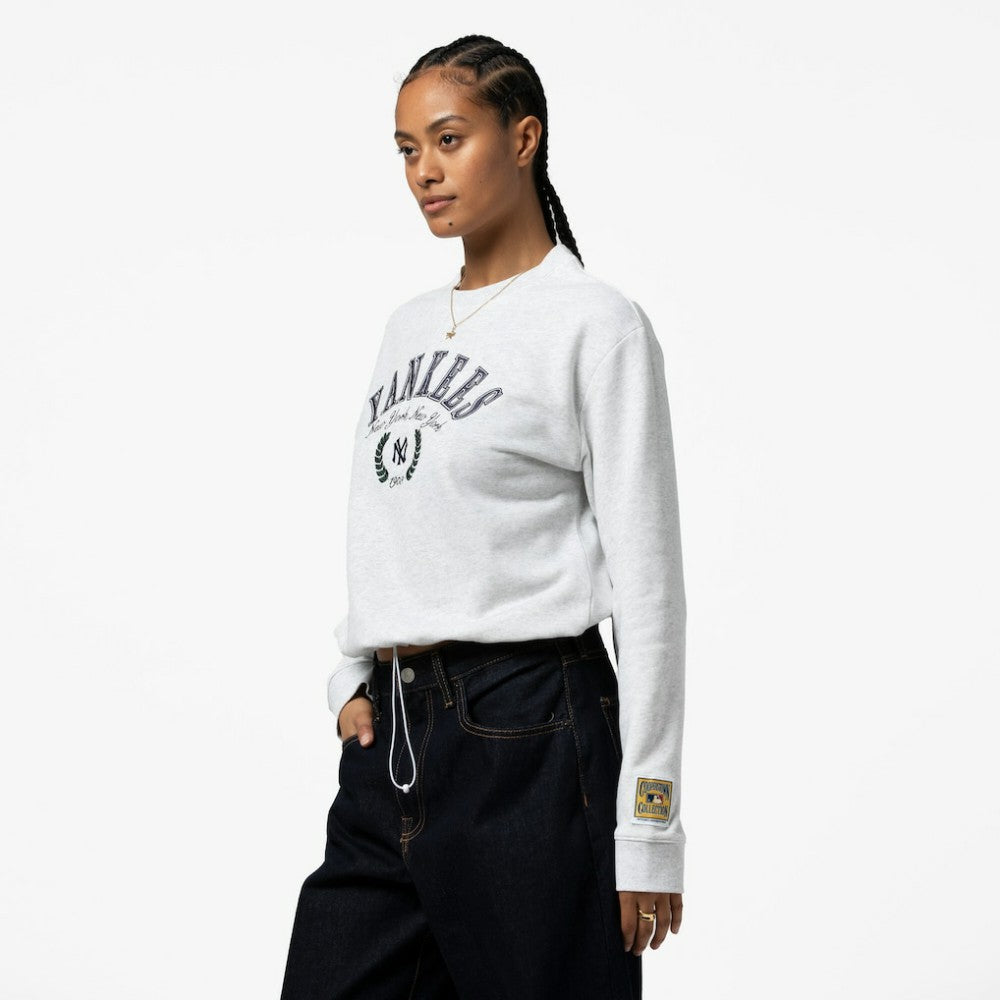New York Yankees Mitchell & Ness Women's Cropped Toggle Pullover Sweatshirt | MLB Online