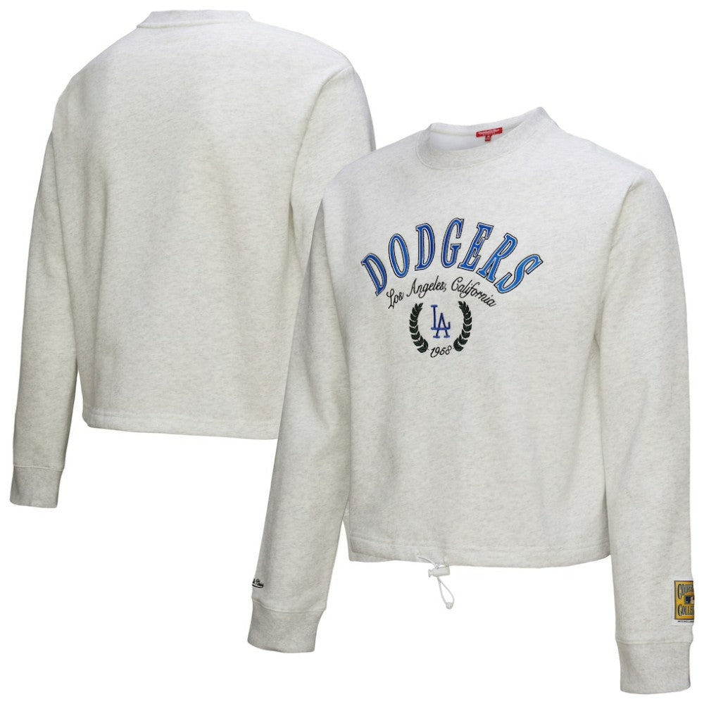 Los Angeles Dodgers Mitchell & Ness Women's Cropped Toggle Pullover Sweatshirt | MLB On Sale
