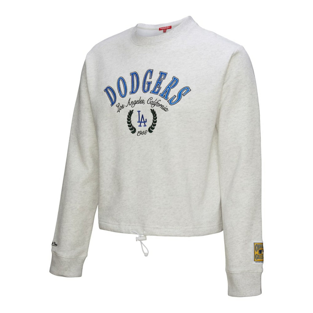 Los Angeles Dodgers Mitchell & Ness Women's Cropped Toggle Pullover Sweatshirt | MLB On Sale