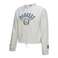 Los Angeles Dodgers Mitchell & Ness Women's Cropped Toggle Pullover Sweatshirt | MLB On Sale
