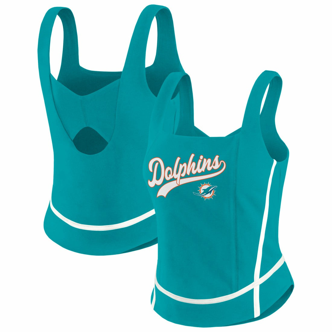 Miami Dolphins  WEAR by Erin Andrews Women's Square Neck Tank Top