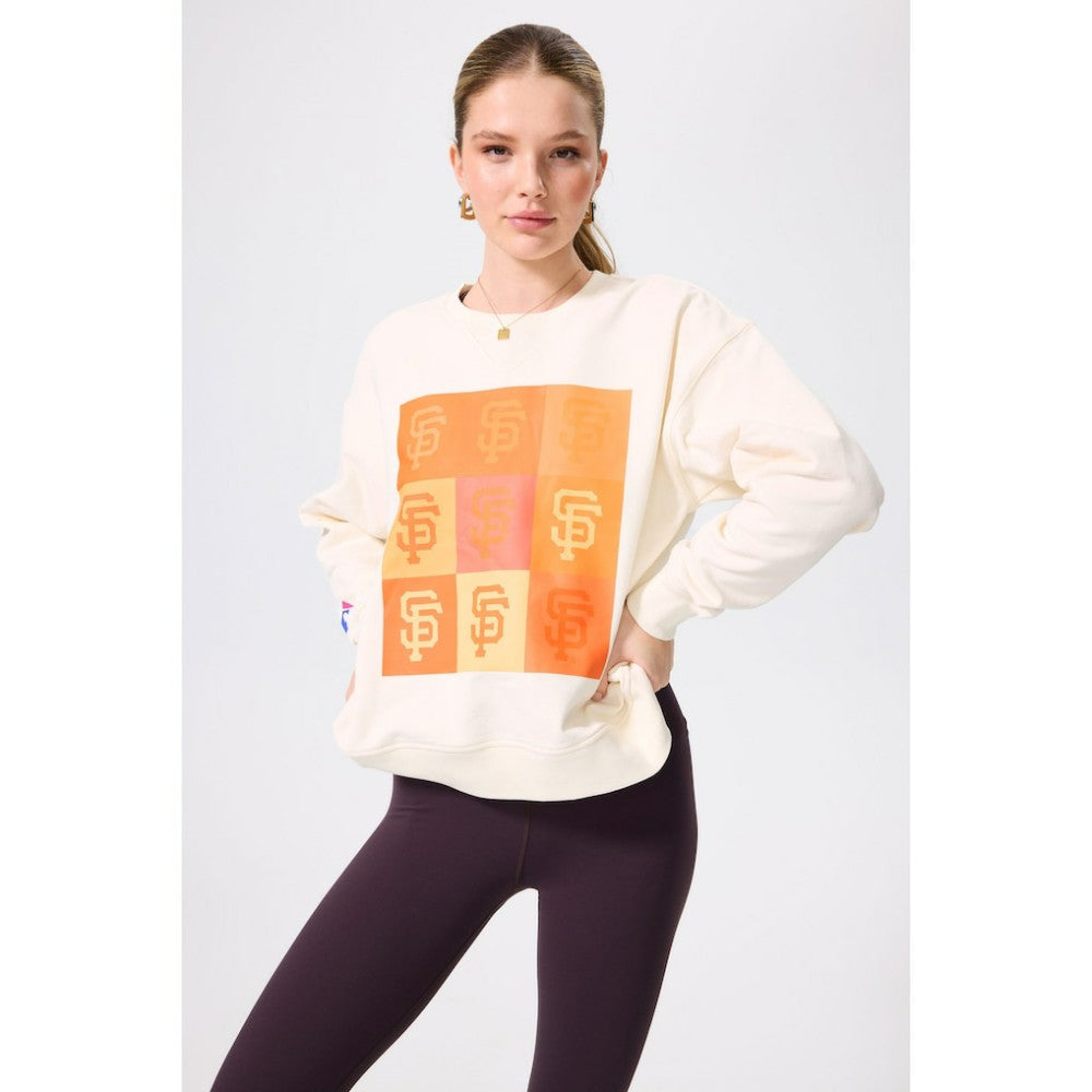San Francisco Giants Terez Women's Technicolor  Oversized Pullover Sweatshirt | MLB Outlet