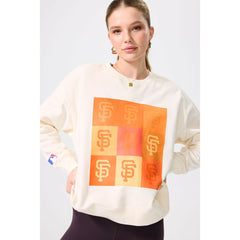 San Francisco Giants Terez Women's Technicolor  Oversized Pullover Sweatshirt | MLB Outlet