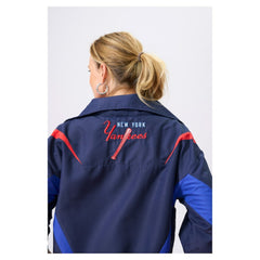 New York Yankees Terez Women's Ripstop Chevron Quarter-Zip Pullover | MLB Discount