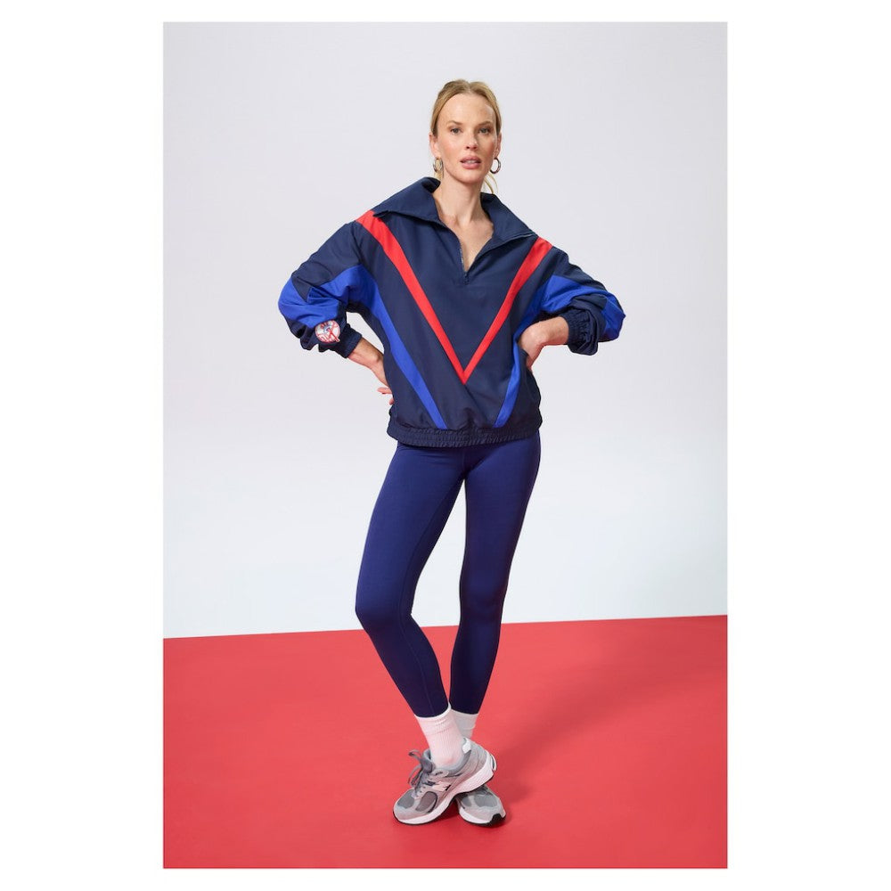 New York Yankees Terez Women's Ripstop Chevron Quarter-Zip Pullover | MLB Discount