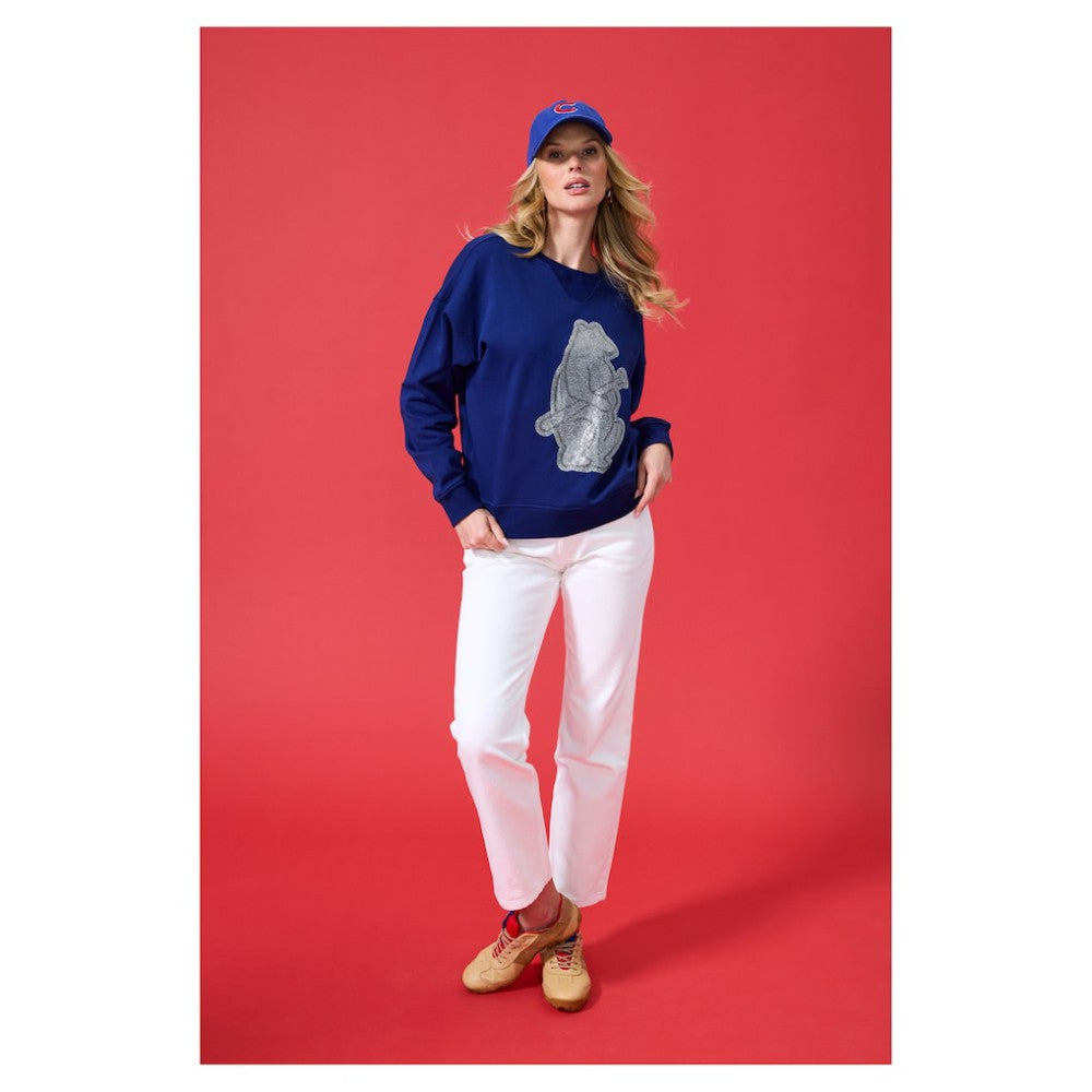 Chicago Cubs Terez Women's Oversized Gemstone Logo Sweatshirt | MLB Sale