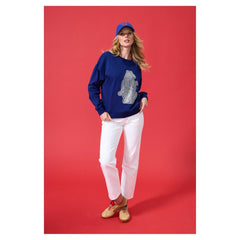 Chicago Cubs Terez Women's Oversized Gemstone Logo Sweatshirt | MLB Sale