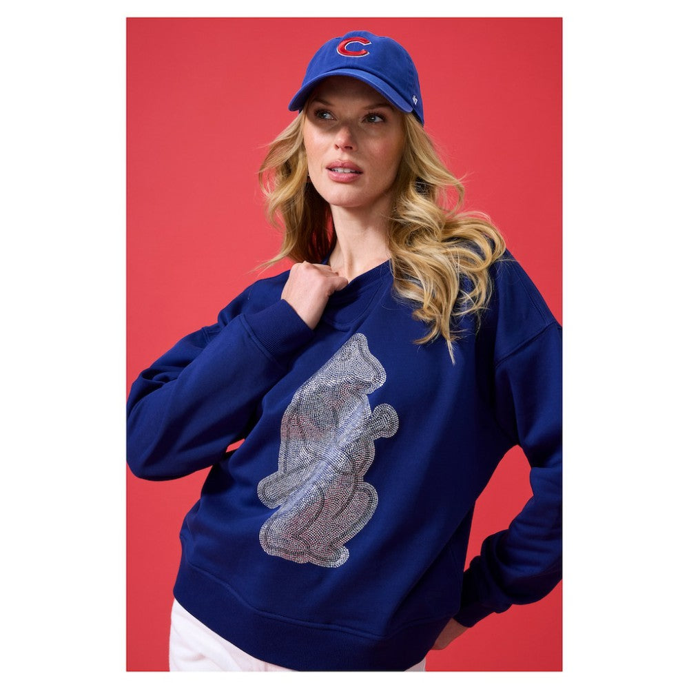 Chicago Cubs Terez Women's Oversized Gemstone Logo Sweatshirt | MLB Sale