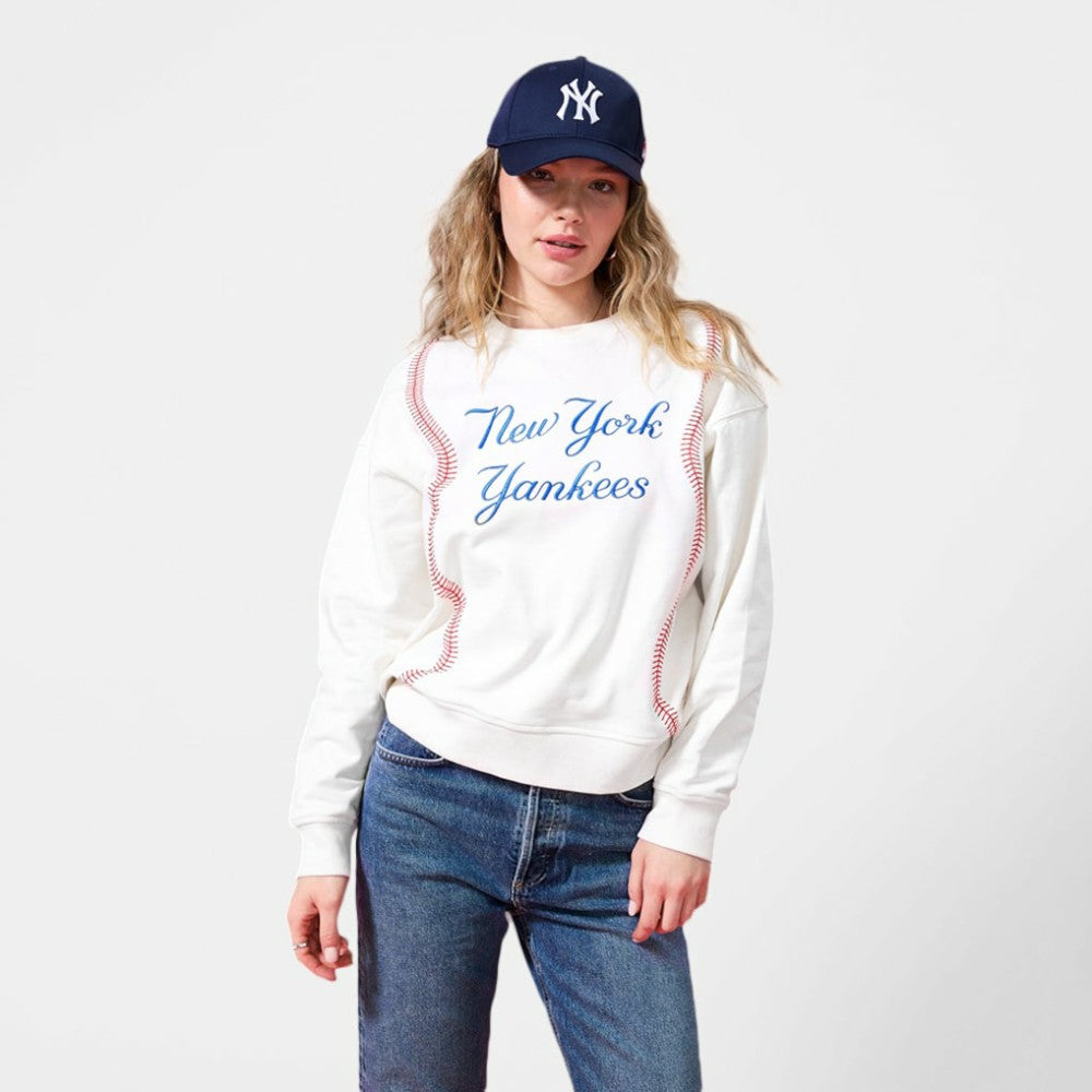 New York Yankees Terez Women's Baseball Stitch Pullover Sweatshirt | MLB Shop