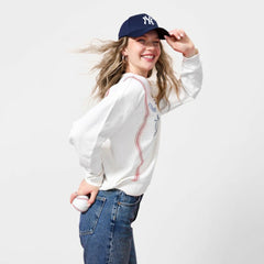 New York Yankees Terez Women's Baseball Stitch Pullover Sweatshirt | MLB Shop