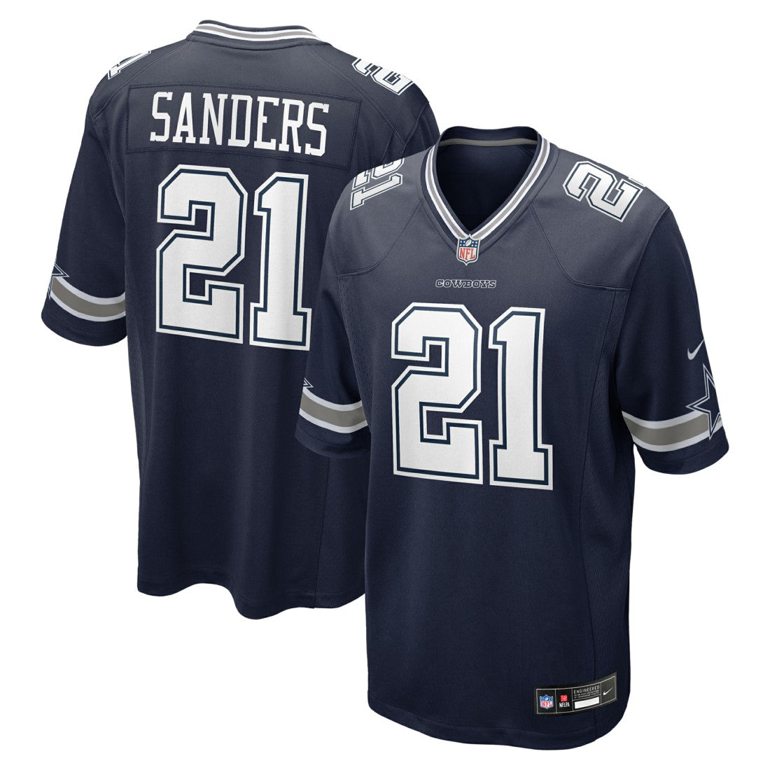 Dallas Cowboys Nike Deion Sanders  Team Retired Player Game Jersey