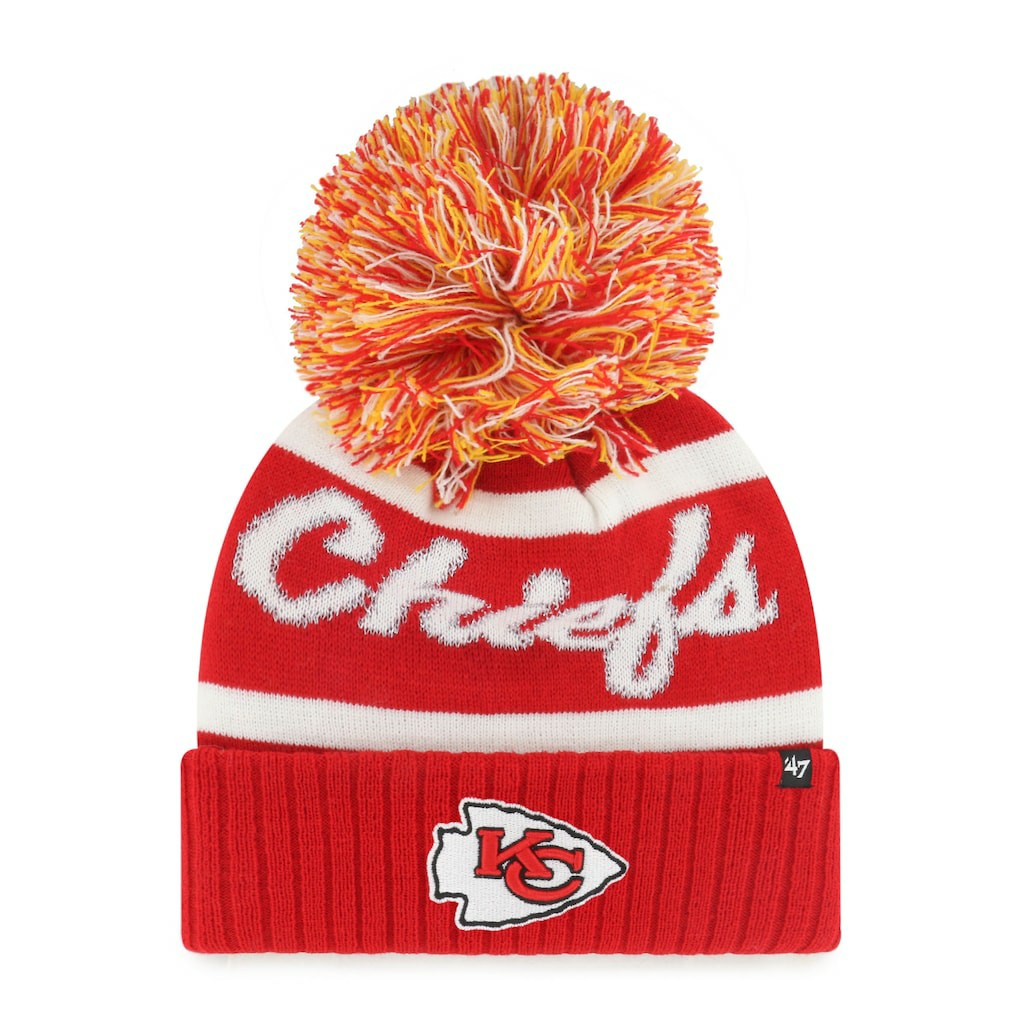 Kansas City Chiefs 47 brand '47 Women's Spirited Cuffed Knit Hat with Pom