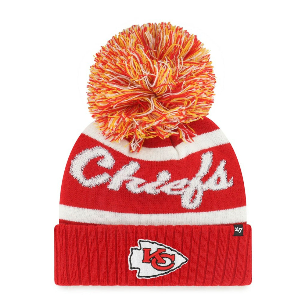 Kansas City Chiefs 47 brand '47 Women's Spirited Cuffed Knit Hat with Pom
