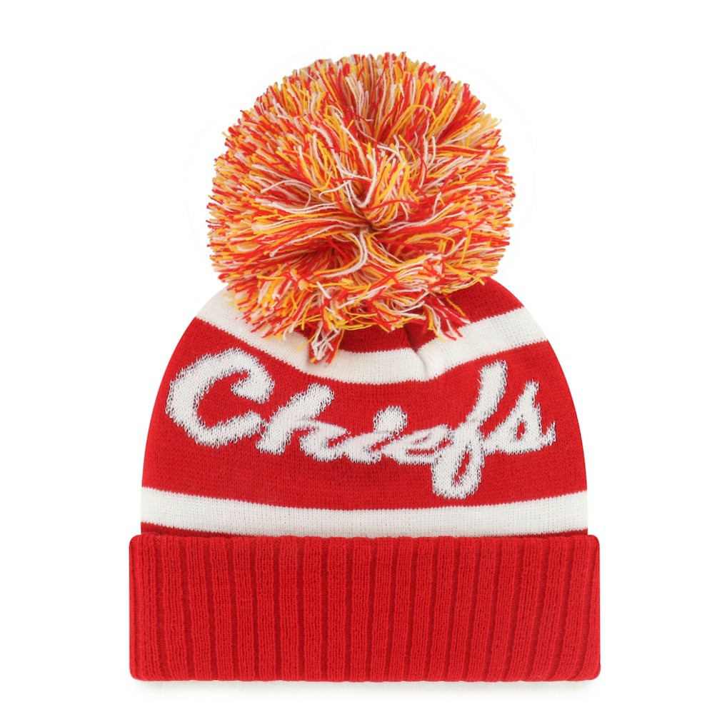Kansas City Chiefs 47 brand '47 Women's Spirited Cuffed Knit Hat with Pom