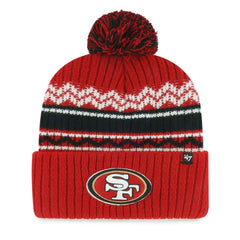 San Francisco 49ers 47 brand '47 Youth Polar Vortex Cuffed Knit Hat with Pom