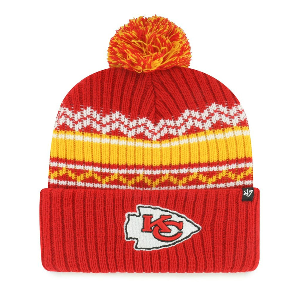 Kansas City Chiefs 47 brand '47 Youth Polar Vortex Cuffed Knit Hat with Pom