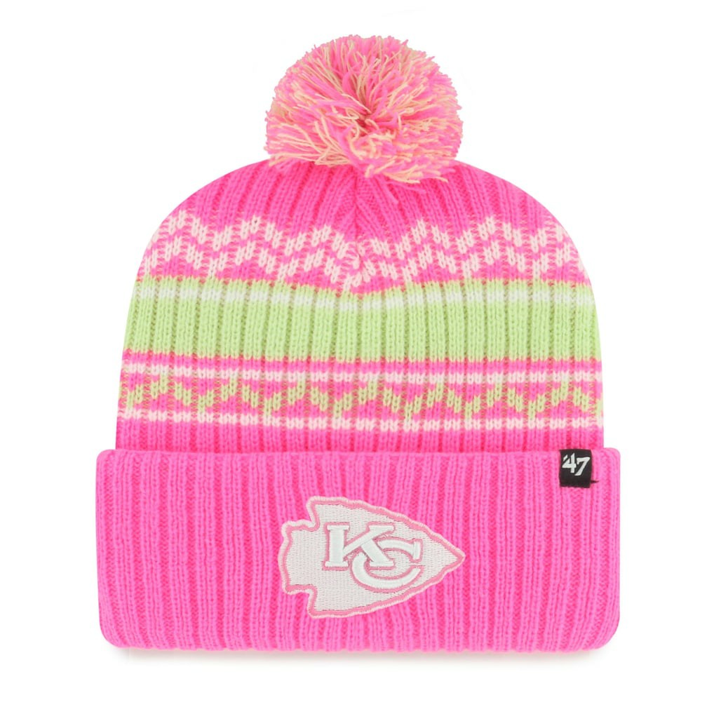 Kansas City Chiefs 47 brand '47 Girls Youth Polar Vortex Cuffed Knit Hat with Pom