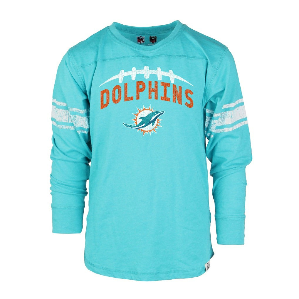 Miami Dolphins  Wes & Willy Youth Football Long Sleeve T-Shirt