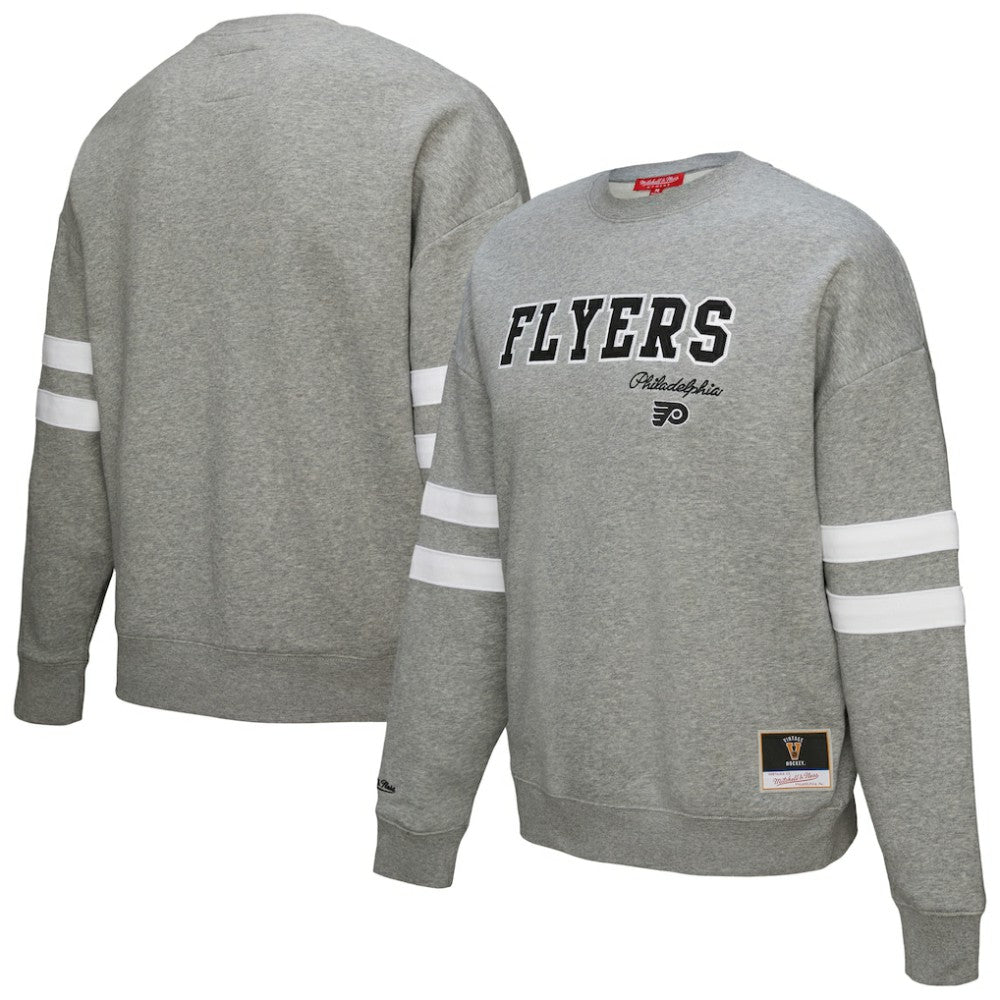 Philadelphia Flyers Mitchell & Ness Women's Logo Lightweight Pullover Sweatshirt Outlet