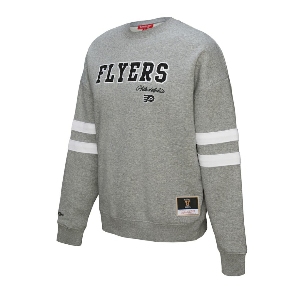 Philadelphia Flyers Mitchell & Ness Women's Logo Lightweight Pullover Sweatshirt Outlet