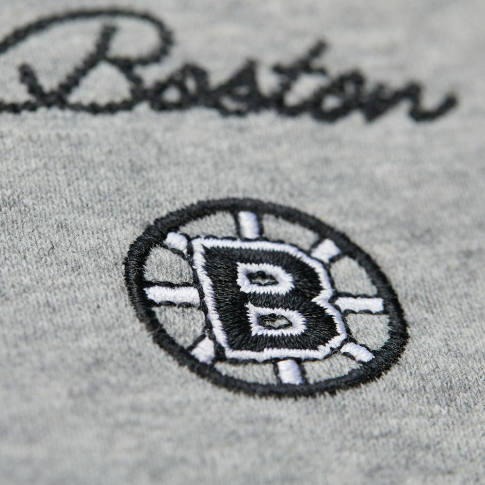 Boston Bruins Mitchell & Ness Women's Logo Lightweight Pullover Sweatshirt Discount