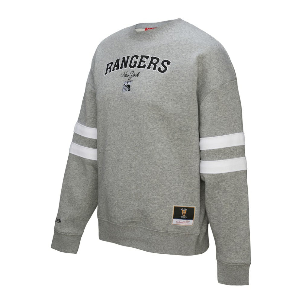 New York Rangers Mitchell & Ness Women's Logo Lightweight Pullover Sweatshirt Online