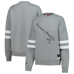 Pittsburgh Penguins Mitchell & Ness Women's Logo Lightweight Pullover Sweatshirt Outlet