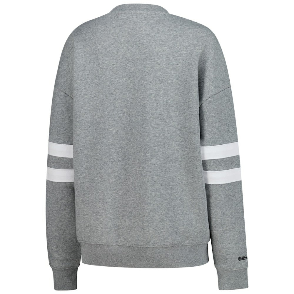 Pittsburgh Penguins Mitchell & Ness Women's Logo Lightweight Pullover Sweatshirt Outlet