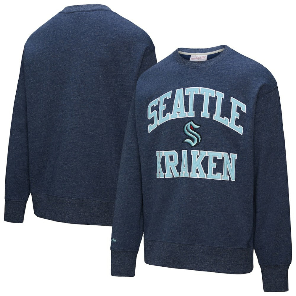 Seattle Kraken Mitchell & Ness Playoff Win Fleece Pullover Sweatshirt On Sale