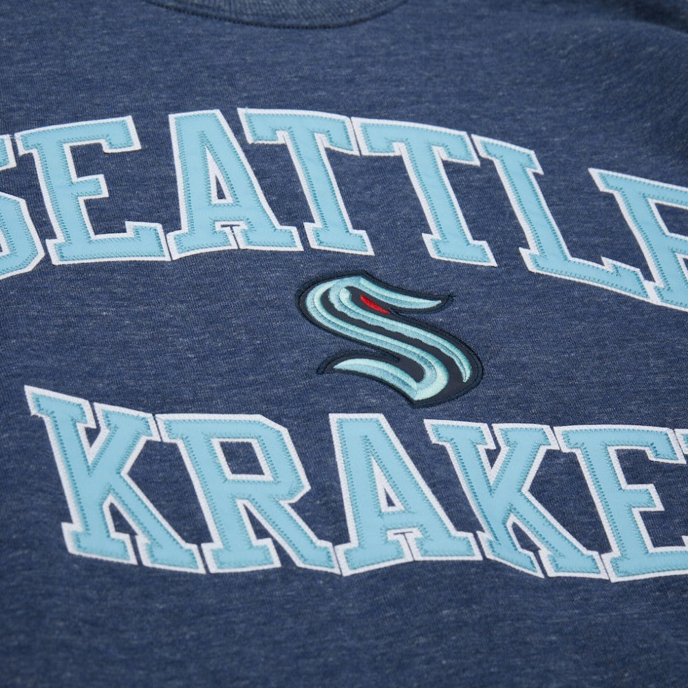 Seattle Kraken Mitchell & Ness Playoff Win Fleece Pullover Sweatshirt On Sale