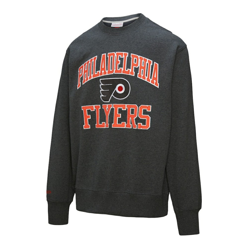 Philadelphia Flyers Mitchell & Ness Playoff Win Fleece Pullover Sweatshirt Outlet
