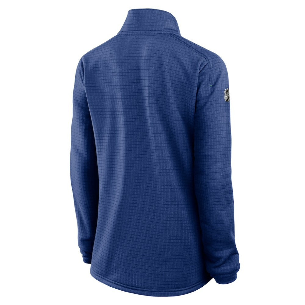 Vancouver Canucks Fanatics Women's Authentic Pro Rink Quarter-Zip Pullover  For Sale